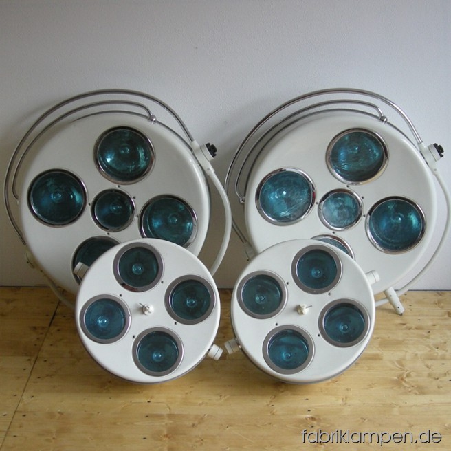 Old Hanau (Hanaulux) OP lamps from the 1970ies (?). Original condition, damages, scratches, bumps – please see the pictures. I sell them definitely as decoration or repair-object. Diameter ca. 51 cm and 71 cm (20 and 28 inches).