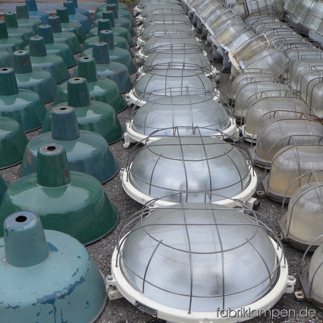 Nice green enamel industrial lamps also arrived… 
