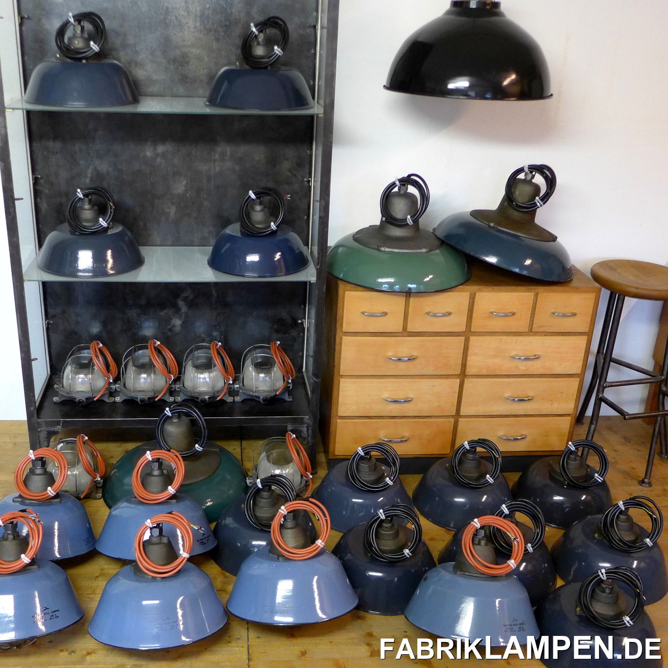 Emaillelampen, Fabriklampen, Industrielampen